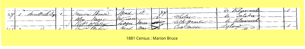 1881 Census : Marion Bruce