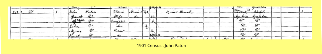 1901 Census : John Paton