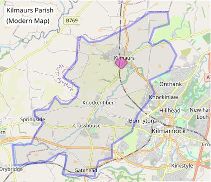 Kilmaurs Parish (Modern Map)