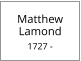 Matthew Lamond  1727 -