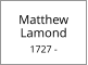 Matthew Lamond  1727 -