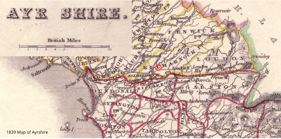 1839 Map of Ayrshire