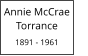 Annie McCrae        Torrance  1891 - 1961